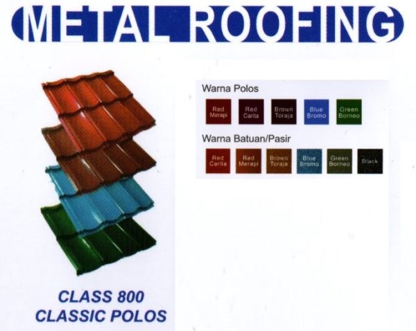 Aplus Class 800 Classic Polos Metal Roofing