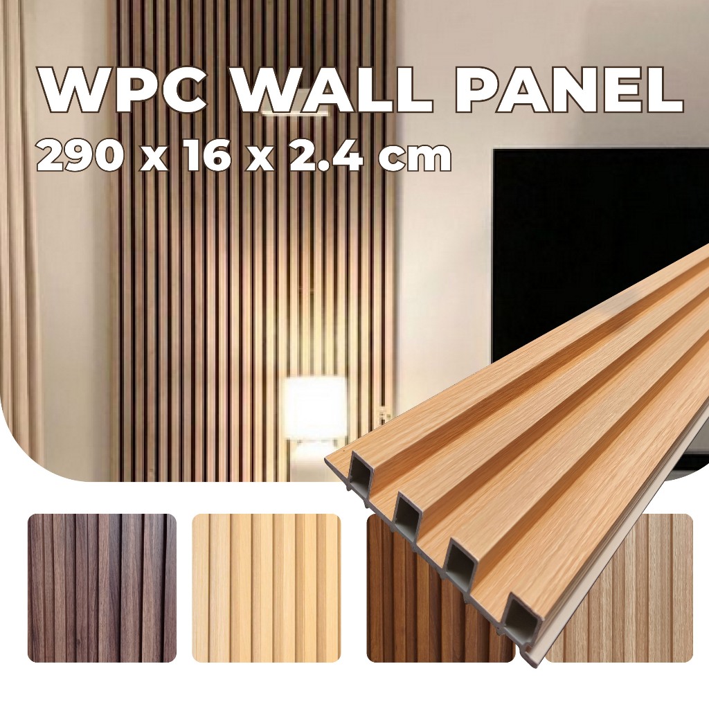 WPC WALL PANEL DINDING I HIASAN KAYU DINDING 3D 3 METER