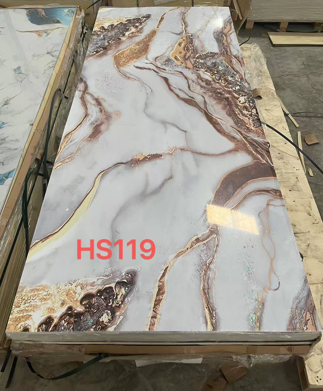 Marble UV / PVC Marmer / Wallpanel Marmer / Panel Dinding Motif Marmer Exclusive & Gold Series - Image 9