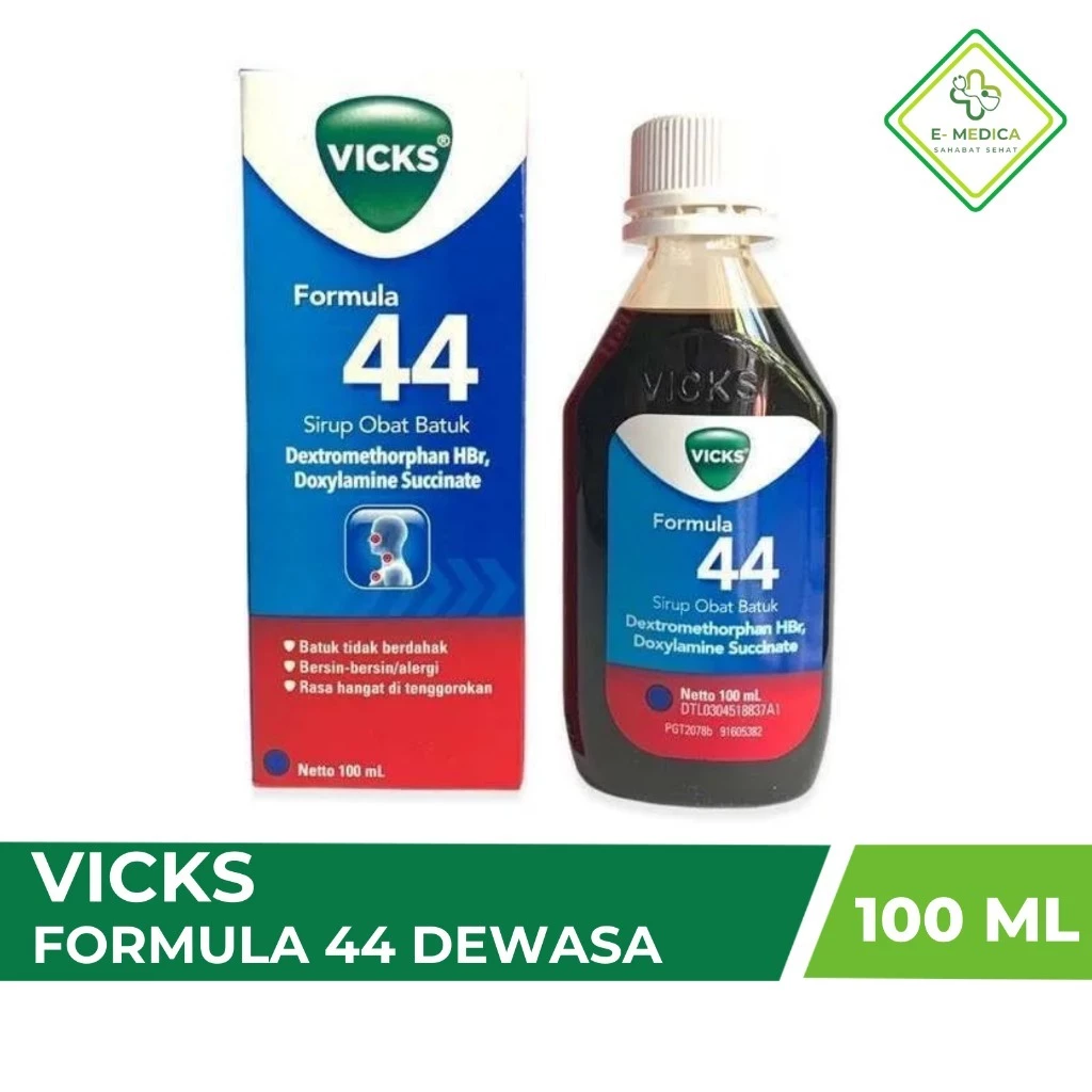 Vicks Formula 44 Sirup 100 ml - Obat Batuk & Flu - Halodoc