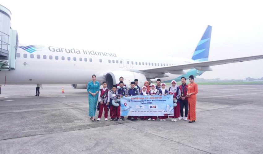 Viral Siswa SD di Salatiga Study Tour Naik Pesawat Garuda ke Jakarta