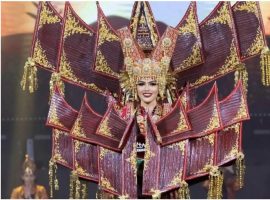 Miss Grand Internasional 2024 Nova Liana Pakai Kostum Masakan Padang