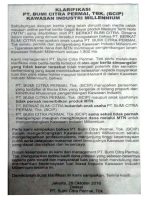 Klarifikasi :  PT. Bumi Citra Permai Tbk. (BCIP)