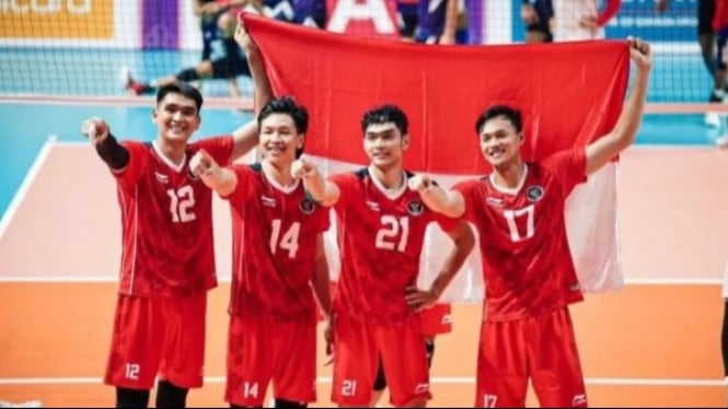 Indonesia Menang Melawan Thailand Olahraga Voli