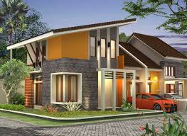 Desain 80 Model Atap Miring Terbaru