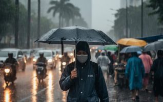 Air Hujan Di Jakarta Mengandung Mikroplastik, Di Himbau Masyarakat Pakai Masker